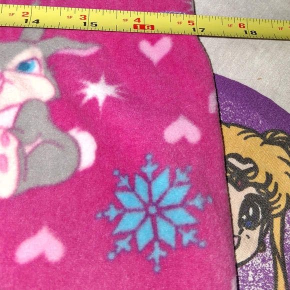 New Disney Bambi Snow Bunny Fleecd Pajamas Set Long Sleeve Button Up Shirt Pants - Picture 8 of 9